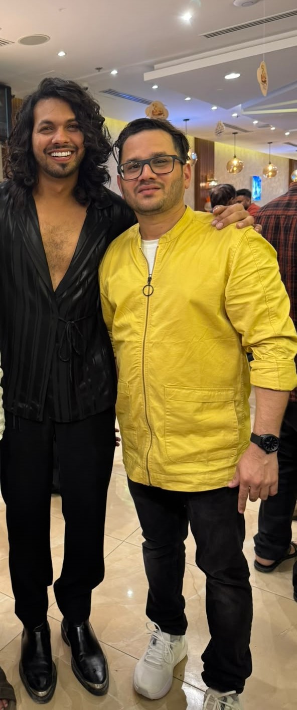 Shameem CP with Ajmal Khan Shameem (@nk.vlog_official) with fashion blogger and international model Ajmal Khan.