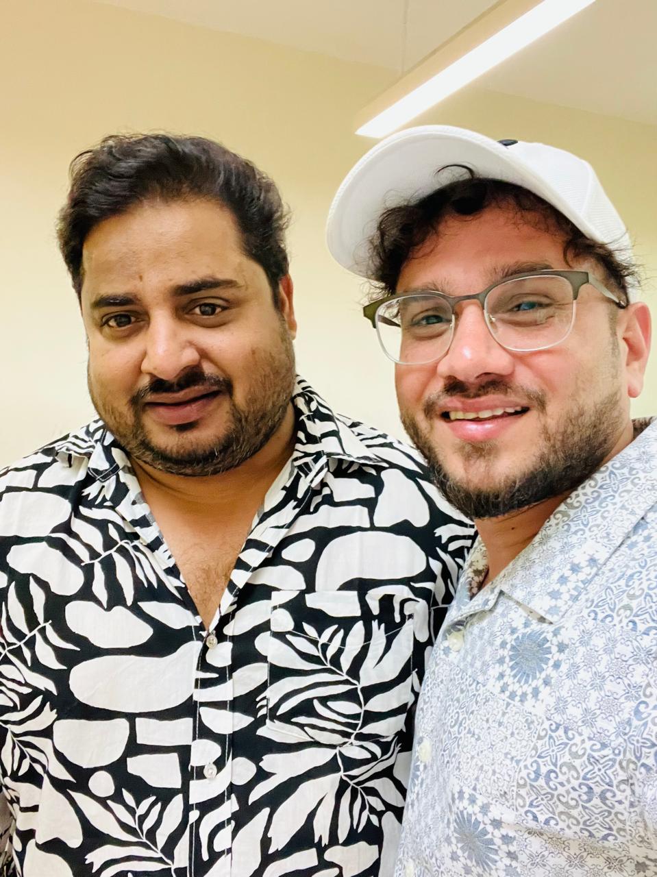 Shameem CP with Nirmal Palazhi Shameem (@nk.vlog_official) with Malayalam actor Nirmal Palazhi.